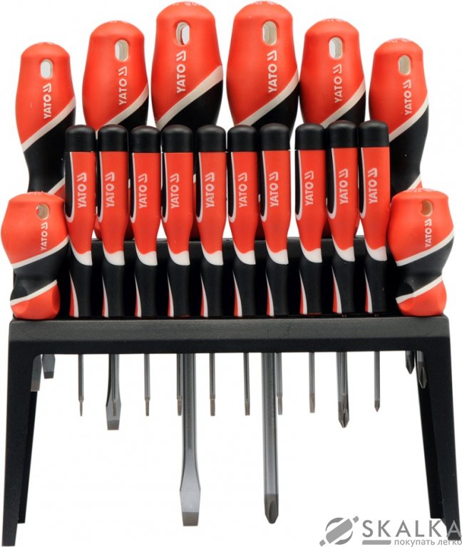 Набор отверток Yato 18 шт шлиц SL 6, Philips PH 6, Torx 6 (YT-25982) На фото Набор отверток Yato 18 шт шлиц SL 6, Philips PH 6, Torx 6 (YT-25982)