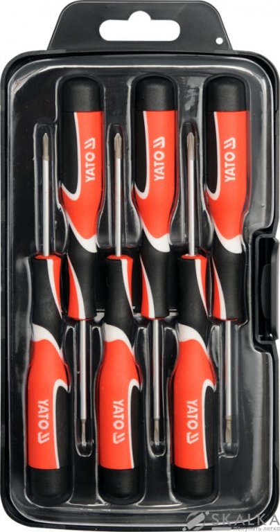 Набор отверток плоских, крестовых прецизионных Yato SL, PH 6 шт (YT-25861) На фото Набор отверток плоских, крестовых прецизионных Yato SL, PH 6 шт (YT-25861)