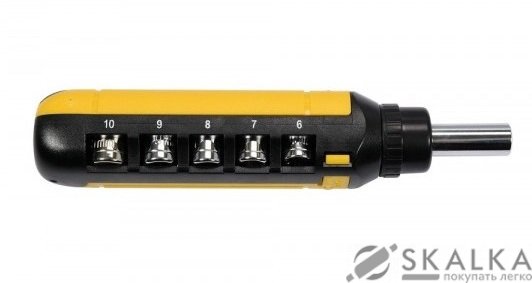 На фото Отвертка реверсивная Vorel набор насадок, торцевых головок 1/4" 15 шт DW (65034)