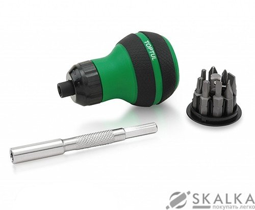 На фото Трещоточная отвертка мини Toptul 9 в 1 (GAAR1101)