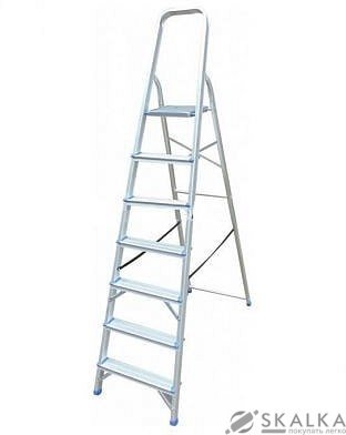 На фото Стремянка алюминиевая Werk LJG307D 7 ступеней (90242)