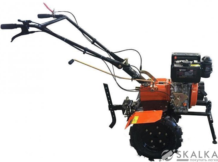 На фото Культиватор бензиновый Forte 1050GDIF колеса 10", 7 л.с. оранжевый (89485)