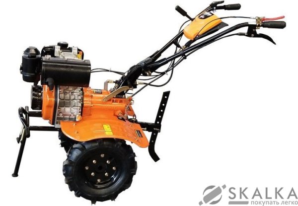 На фото Культиватор бензиновый Forte 1050GS колеса 8", 7 л.с. оранжевый (81302)