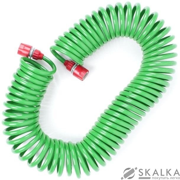 На фото Шланг спиральный Intertool 15 м с конекторами (GE-4002)