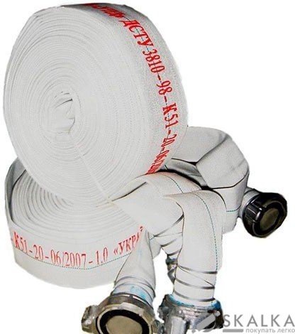 На фото Шланг напорный Forte 75 мм 20 м с гайками (36754)