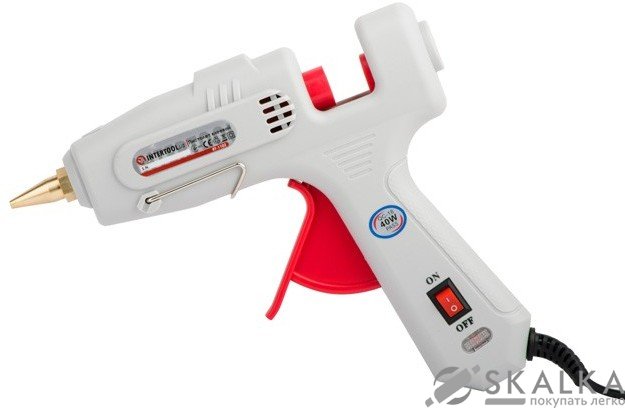 Пистолет клеевой Intertool 40(120) Вт, 195-210 °C, 10.8-11.5 мм, 10-16.5 г/мин выключатель (RT-1102) На фото Пистолет клеевой Intertool 40(120) Вт, 195-210 °C, 10.8-11.5 мм, 10-16.5 г/мин выключатель (RT-1102)