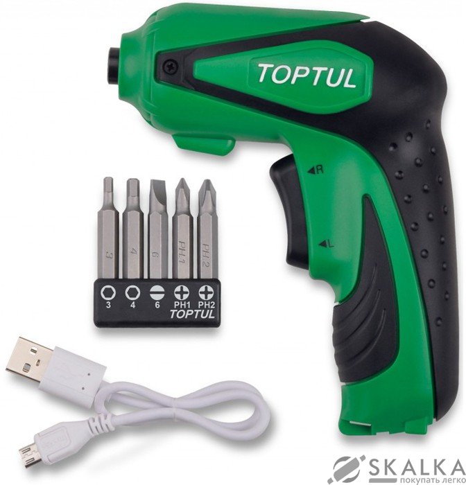 На фото Электроотвертка Toptul 1/4" 3.6 V 3 Nm 350 об/мин (KPDB0803)