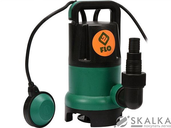 Насос для грязной воды FLO 400Вт, 10000 л/ч, напор 13.5 м (79771) На фото Насос для грязной воды FLO 400Вт, 10000 л/ч, напор 13.5 м (79771)