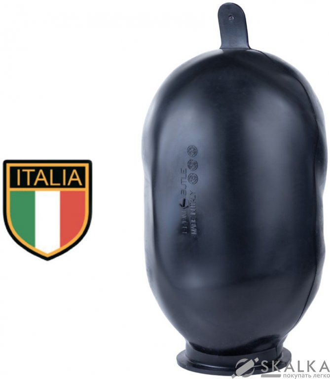 На фото Мембрана для гидроаккумулятора Aquatica с хвостом D90 36-50л ерdм Италия (779492)