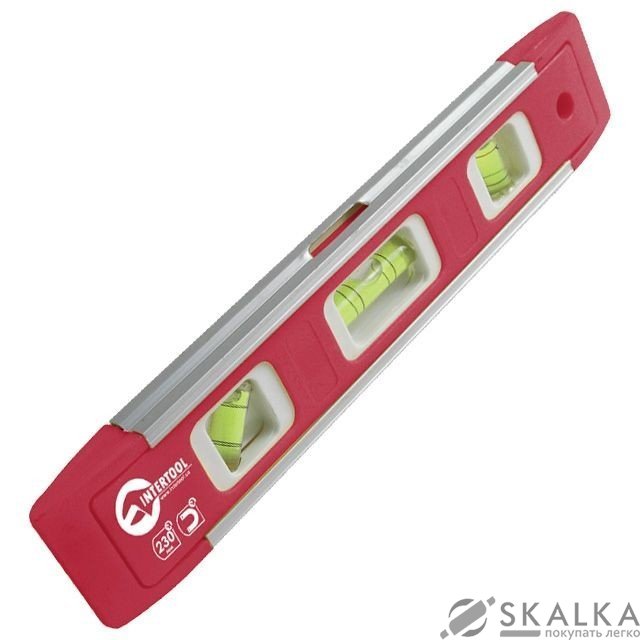 На фото Уровень Intertool магнитный 230мм (MT-1001)