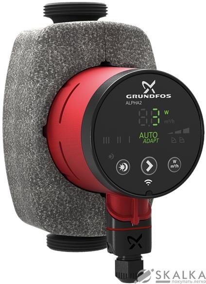 На фото Насос циркуляционный Grundfos ALPHA2 25-60 N 130 1x230V (99411287)