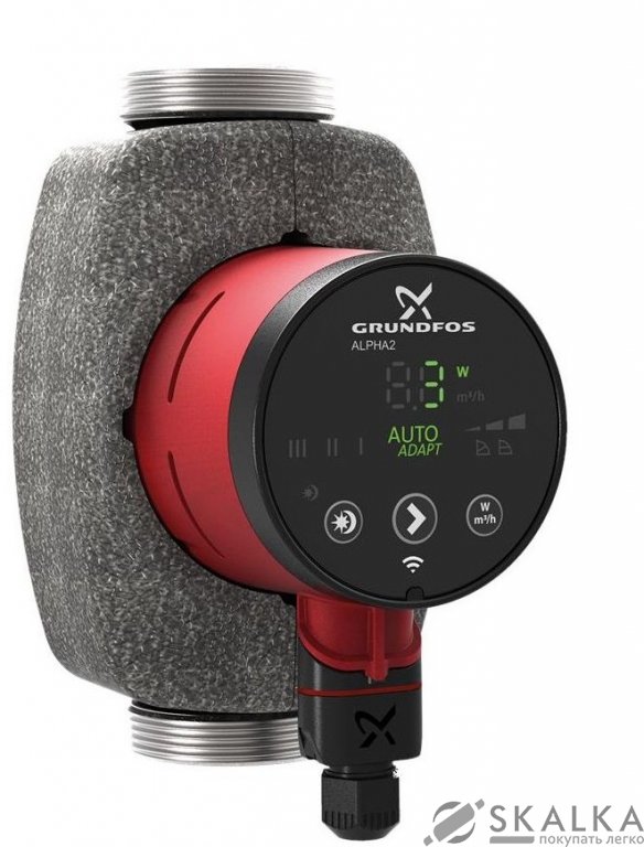 На фото Насос циркуляционный Grundfos ALPHA2 25-60 N 180 1x230V (99411424)