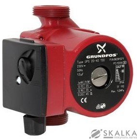 На фото Насос циркуляционный Grundfos UPS25-40 130 1x230В (96281376)