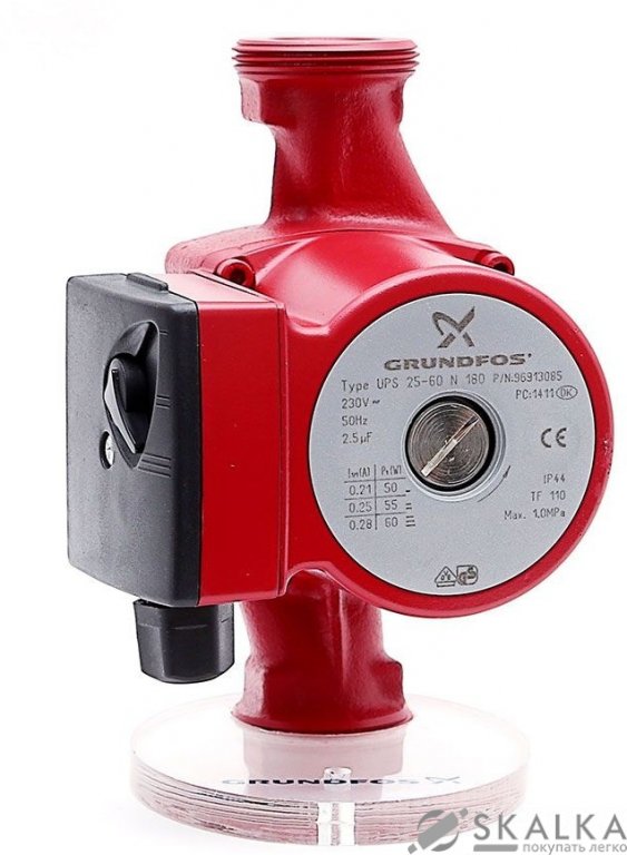 На фото Насос циркуляционный Grundfos UPS25-60 N 180 1x230 (96913085)