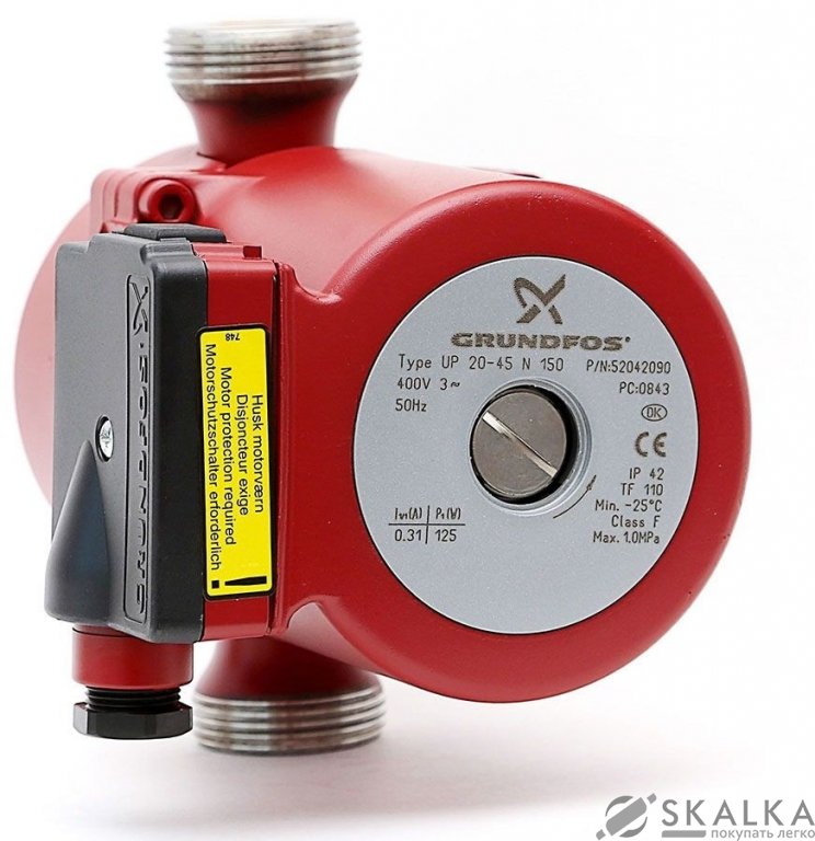 На фото Насос циркуляционный Grundfos UP20-45 N 150 1x230B (95906472)