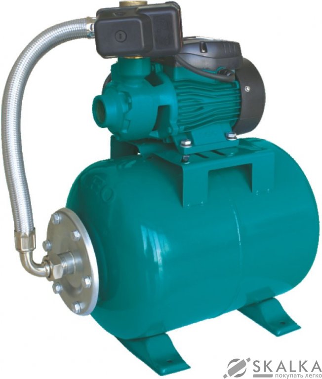 На фото Станция Aquatica/Leo 0.75кВт Hmax 75м Qmax 50л/мин 24л вихревой насос (775134/24)