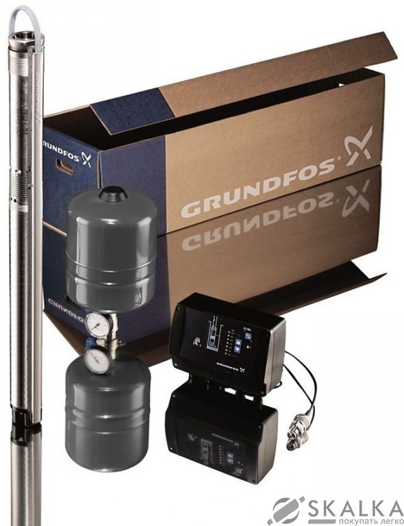 На фото Насос для скважины Grundfos SQE5-70 +40м комплект (96524503)