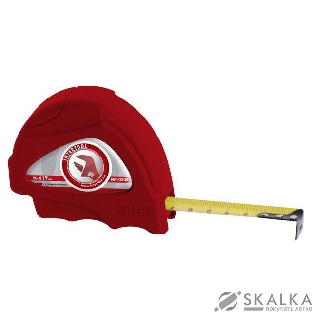 На фото Рулетка Intertool 8м*25мм, автостоп полотна (MT-0408)