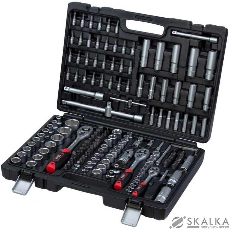 Набор насадок торцевых и биты Ultra 1/4" 3/8" 1/2" 172 шт CrV Taiwan (6003232) На фото Набор насадок торцевых и биты Ultra 1/4" 3/8" 1/2" 172 шт CrV Taiwan (6003232)