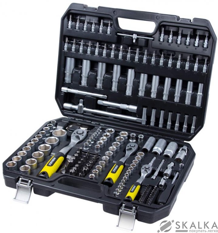 На фото Набор насадок торцевых и биты Sigma 1/4" 3/8" 1/2" 171 шт CrV (6003811)