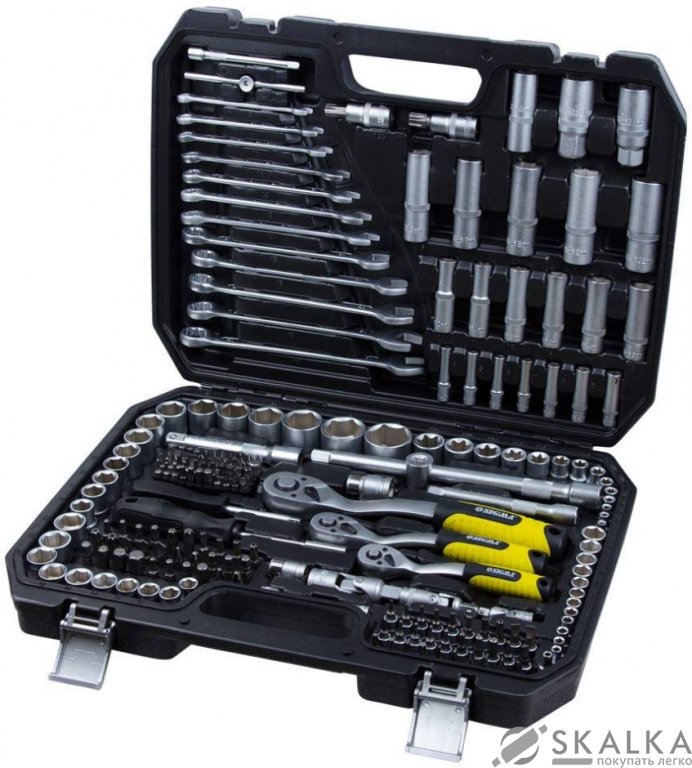 На фото Набор насадок торцевых и биты Sigma 1/4" 3/8" 1/2" 216 шт CrV (6003841)