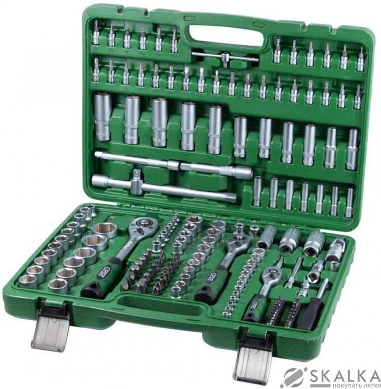 На фото Набор насадок торцевых и биты Grad 1/4" 3/8" 1/2" 171 шт (6004305)