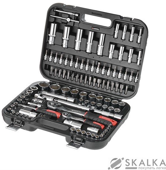 Набор инструментов Intertool 1/2" & 1/4" 110 едениц Cr-V (ET-8110) На фото Набор инструментов Intertool 1/2" & 1/4" 110 едениц Cr-V (ET-8110)