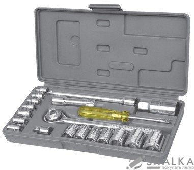 На фото Набор насадок торцевых с трещоткой Свитязь 20 шт (71331)