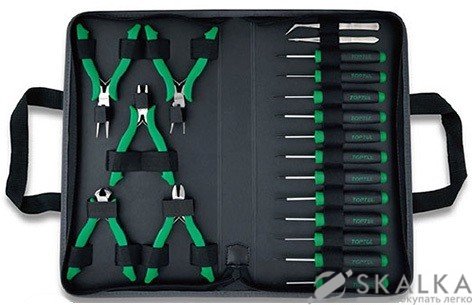 На фото Набор инструмента прецизионного Toptul 19 едениц в сумке (GPN-019A)