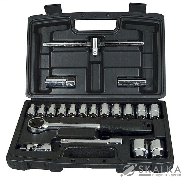 На фото Набор головок торцевых Stanley 1/2" с инструментами, 20 шт DW (1-94-650)