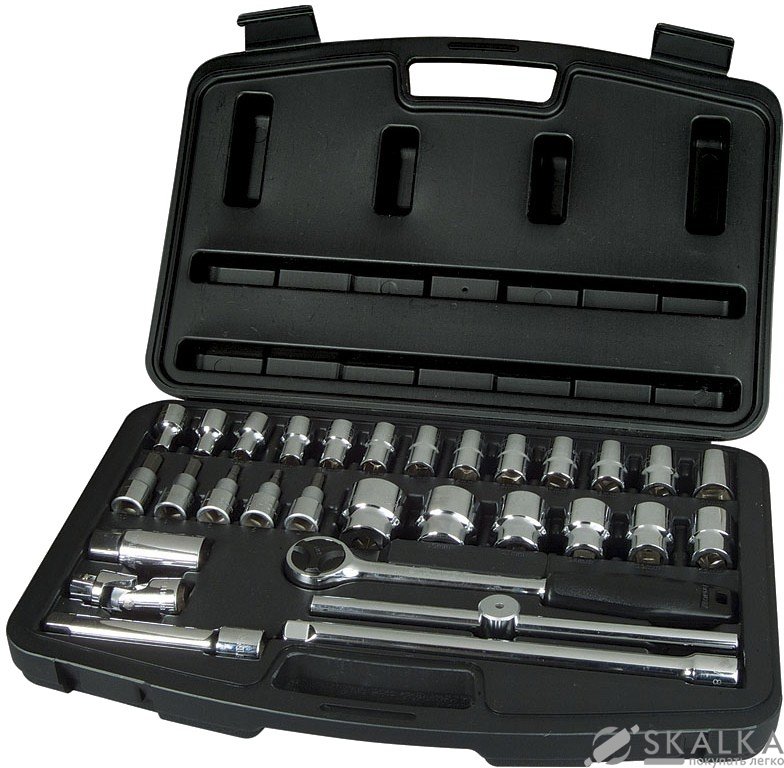 На фото Набор головок торцевых Stanley 1/2" с инструментами, 30 шт (1-94-653)