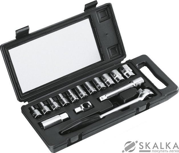 Набор головок торцевых Stanley 1/2" с трещоткой, 15 шт (1-87-065) На фото Набор головок торцевых Stanley 1/2" с трещоткой, 15 шт (1-87-065)