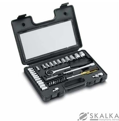 На фото Набор головок торцевых Stanley 1/4", 3/8" с инструментами, 40 шт (1-87-192)