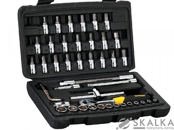 На фото Набор головок торцевых, ключей Stanley 1/4", 46 элементов DW (STMT72794-8)