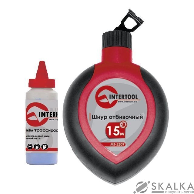 На фото Шнур отбивочный Intertool 30м с корректором (MT-2506)