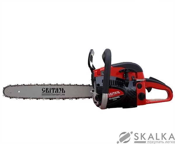 На фото Бензопила цепная Свитязь БП6000MG 5 кВт (89273)