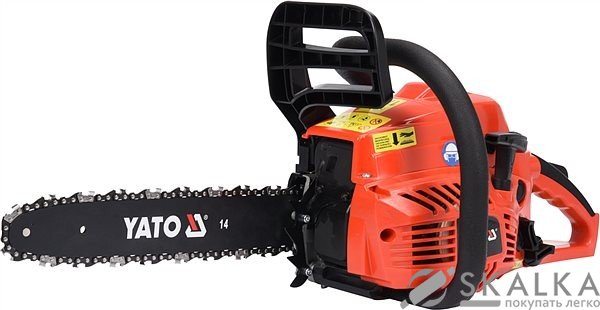 На фото Бензопила Yato 37.2 см3, 1.3 кВт, шина 14" 33 см (YT-84895)