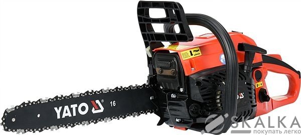На фото Бензопила Yato 45.1 см3, 1.8 кВт, шина 16" 36 см (YT-84901)