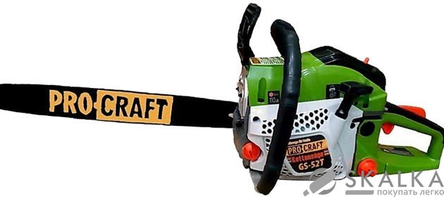 На фото Бензопила Procraft GS-52T 1 шина 1 цепь 45