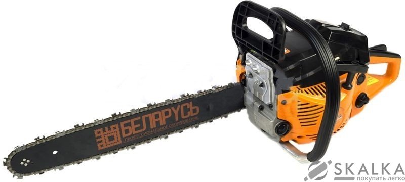 На фото Бензопила Беларусь БП65-М шина и цепь 45, шина и цепь 40, 7-ми полосный глушитель