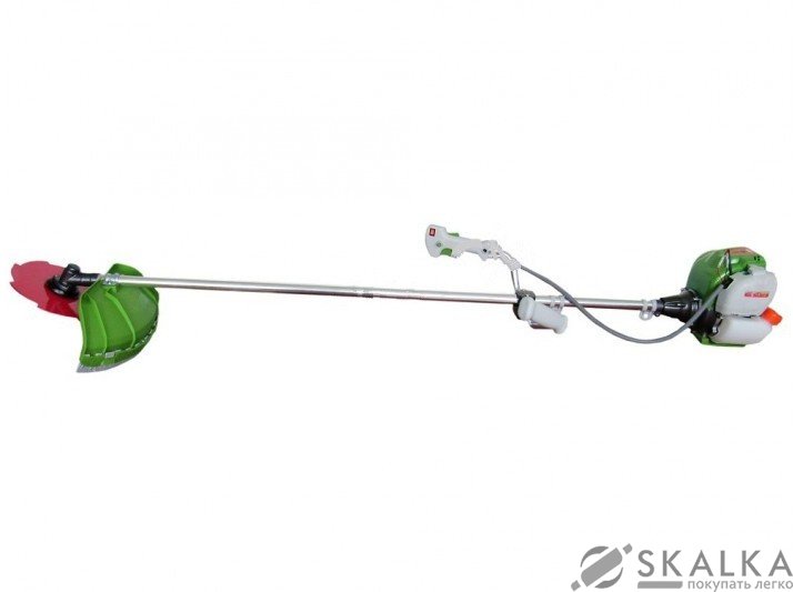 На фото Коса бензиновая Procraft Т5600 4-х тактный 3 ножа 3Т, 8Т, 40Т, 1 катушка