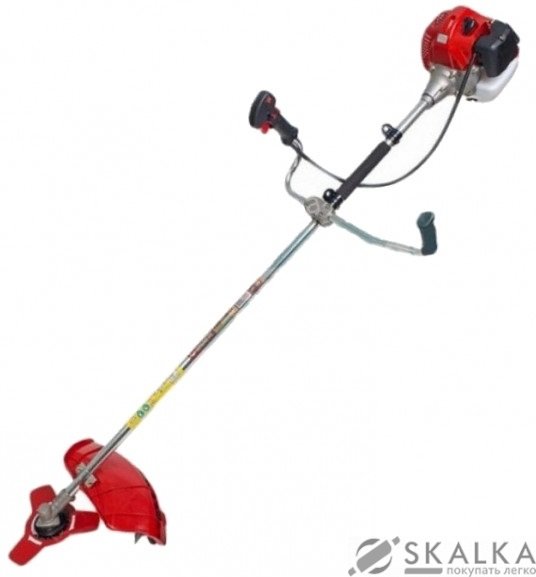 На фото Коса бензиновая Могилев КМ-5500 3 ножа, 1 катушка