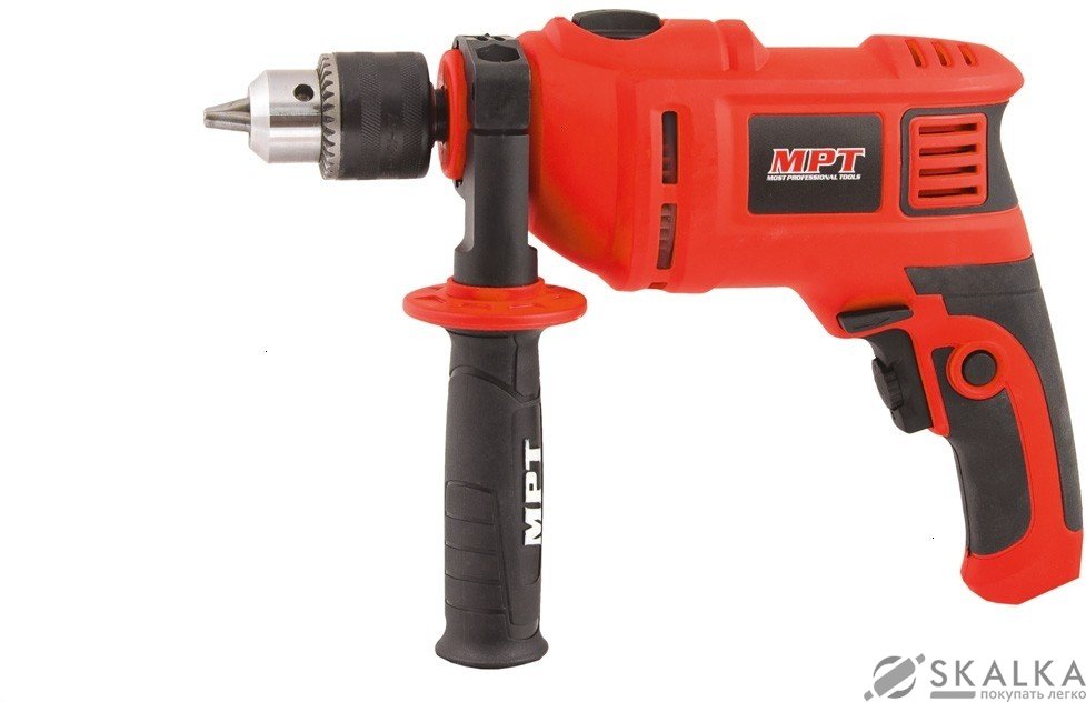 На фото Дрель ударная Mastertool PROFI 13 мм, 800 Вт, 0-3000 об/мин, 48000 уд/мин (MID8003)