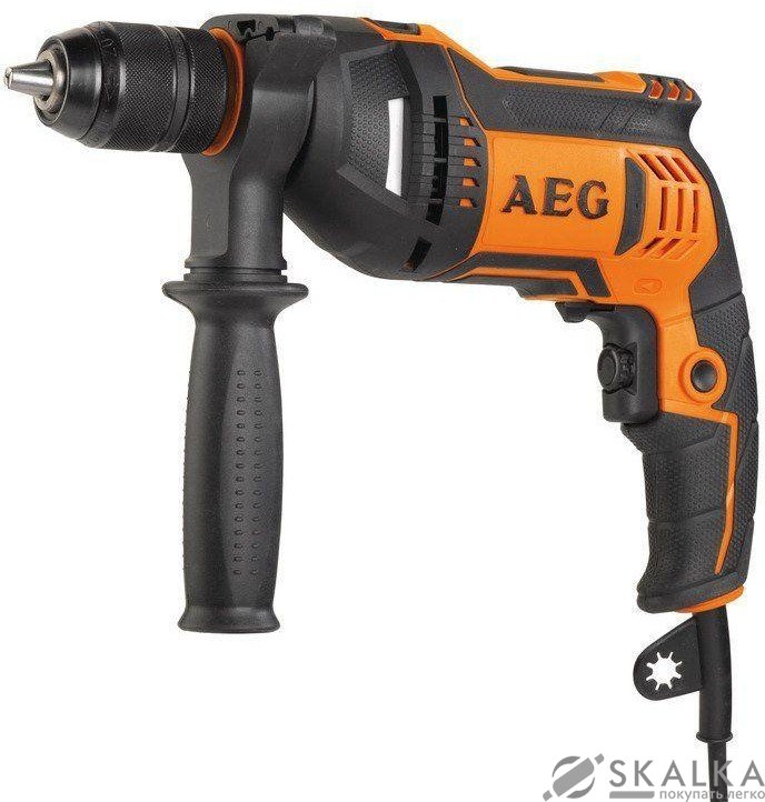 На фото Дрель сетевая AEG 750 Вт, самозажимной патрон 13 мм + сумка (BE750R)