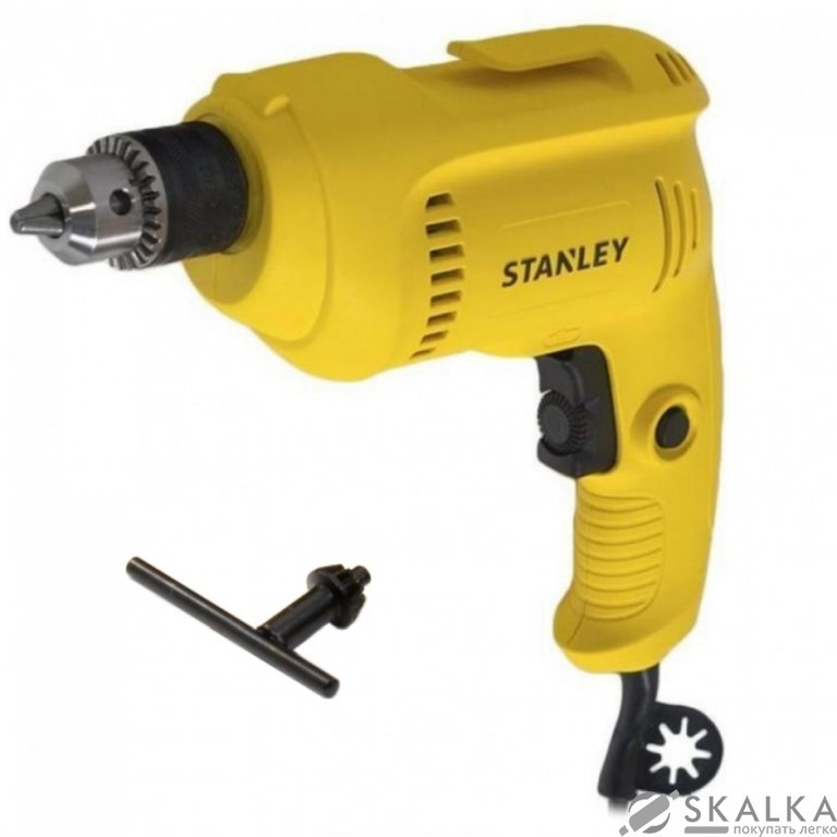 На фото Дрель безударная STANLEY 550 Вт, 0-2800 об/мин, ключный патрон 10 мм DW (STDR5510-RU)