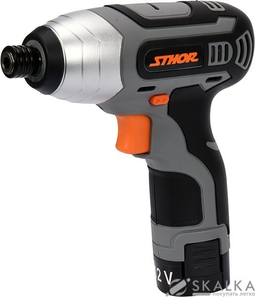 На фото Гайковерт ударный аккумуляторный STHOR Li-Ion 1.5 А/ч , 12 В, 110 Nm (78115)