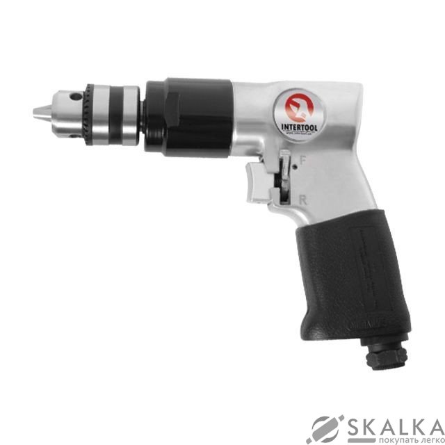 Дрель пневматическая Intertool с реверсом патрон 1.5-10мм, 3/8" (PT-0902) На фото Дрель пневматическая Intertool с реверсом патрон 1.5-10мм, 3/8" (PT-0902)