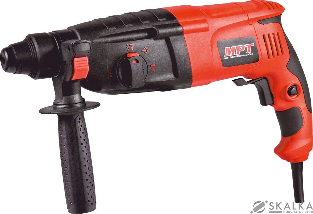 На фото Перфоратор Mastertool PROFI SDS plus 26 мм, 800 Вт, 900 об/мин, 4850 уд/мин 3 Дж 3 режима (MRHL2607)
