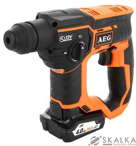 На фото Перфоратор аккумуляторный AEG Li-Ion 12В, 4 Ач, SDS +, 800 об/мин, 0.9 Дж (BBH12LI-402C)