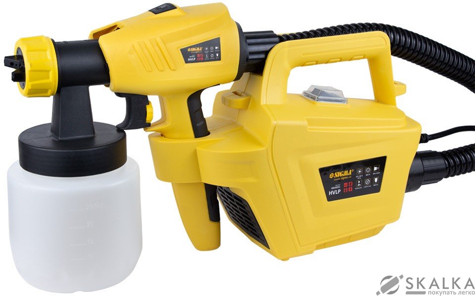Краскораспылитель электрический Sigma HVLP 800 Вт 1.8/2.6 мм 900 мл/мин 800 мл (6816051) На фото Краскораспылитель электрический Sigma HVLP 800 Вт 1.8/2.6 мм 900 мл/мин 800 мл (6816051)